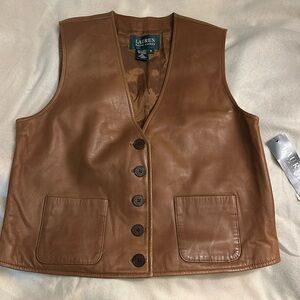 Lauren Ralph Lauren leather vest M